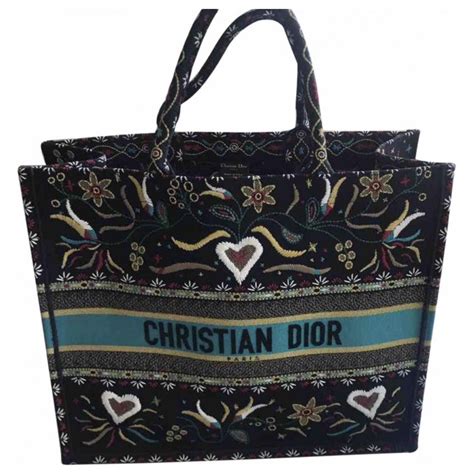 sac christian dior cabas|Christian Dior tote bag details.